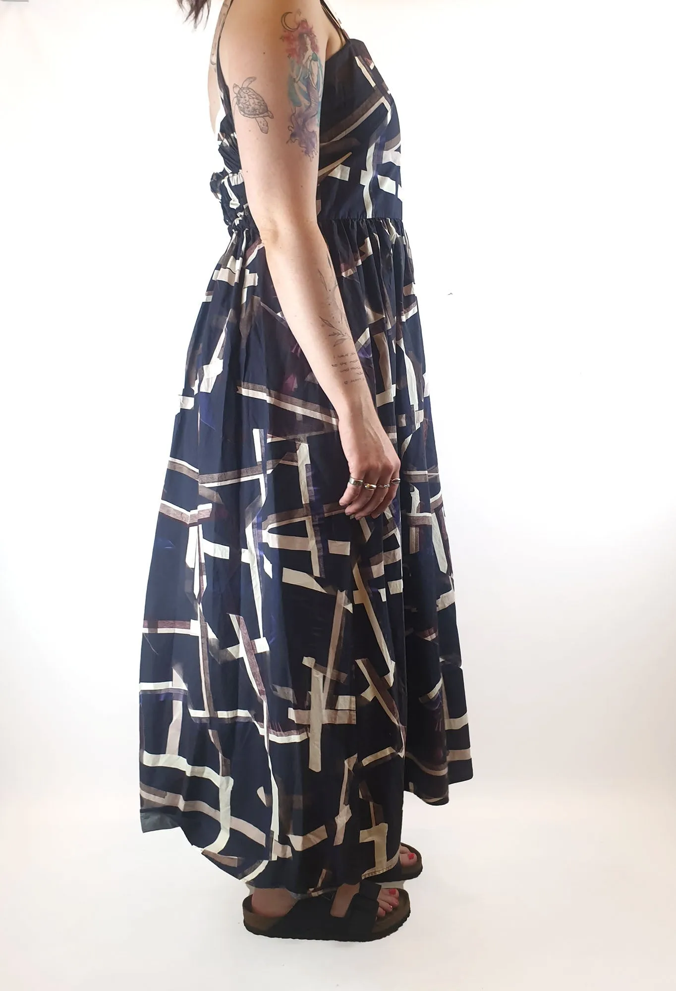 Cos unique print sleeveless maxi dress size 40 (best fits 12-14)