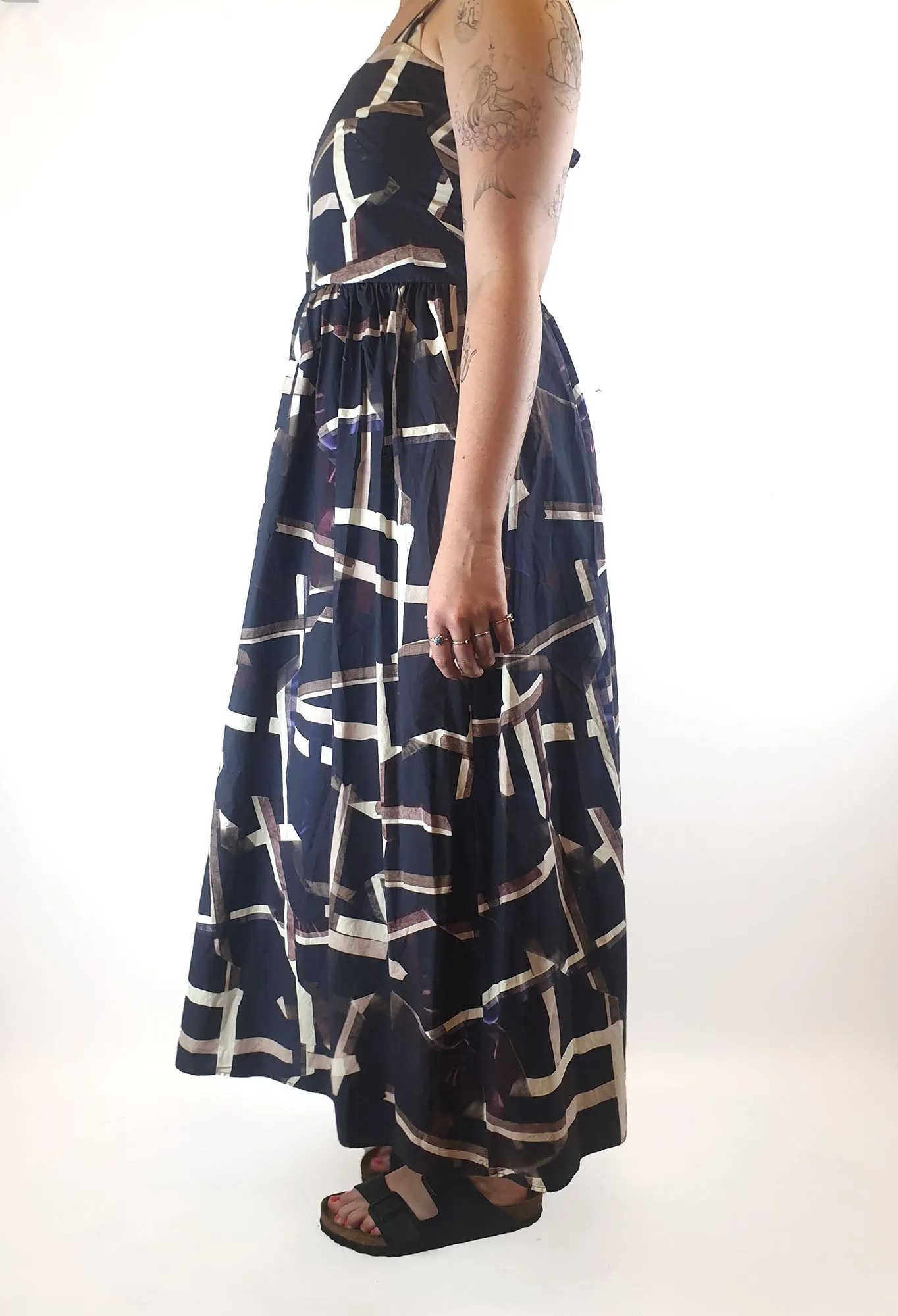 Cos unique print sleeveless maxi dress size 40 (best fits 12-14)