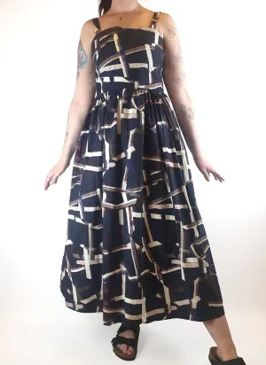 Cos unique print sleeveless maxi dress size 40 (best fits 12-14)