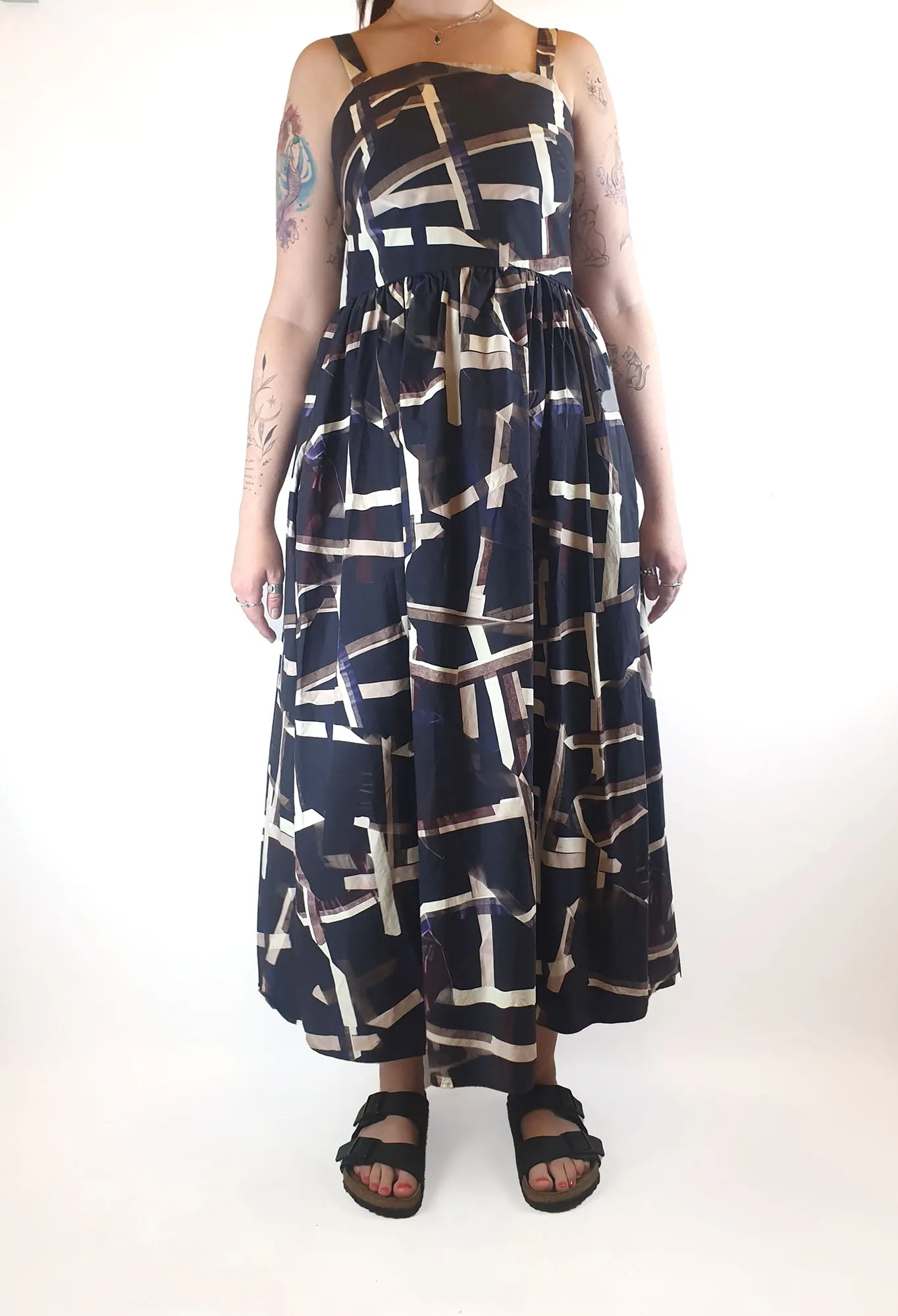 Cos unique print sleeveless maxi dress size 40 (best fits 12-14)