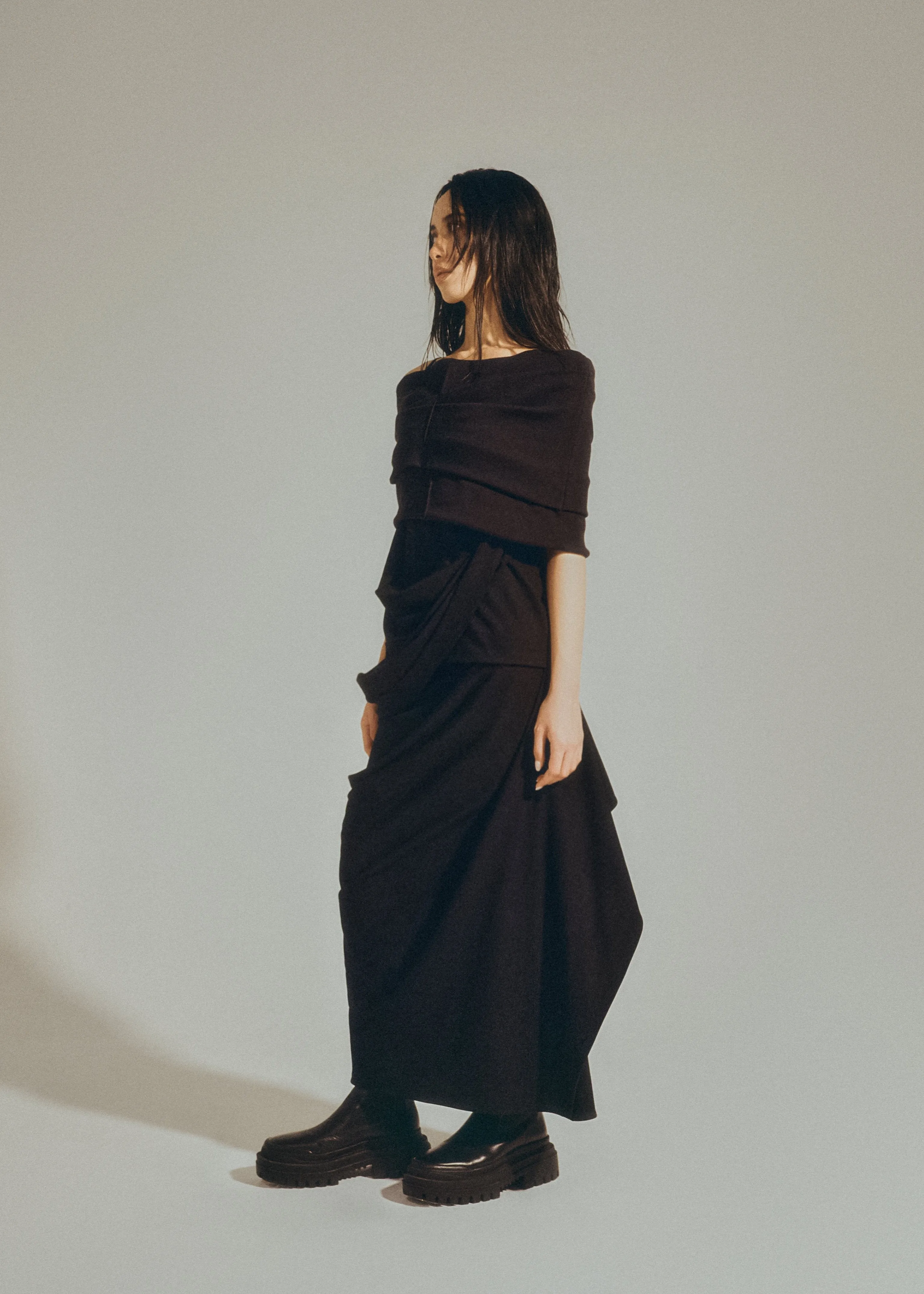 Cotton Asymmetric Skirt