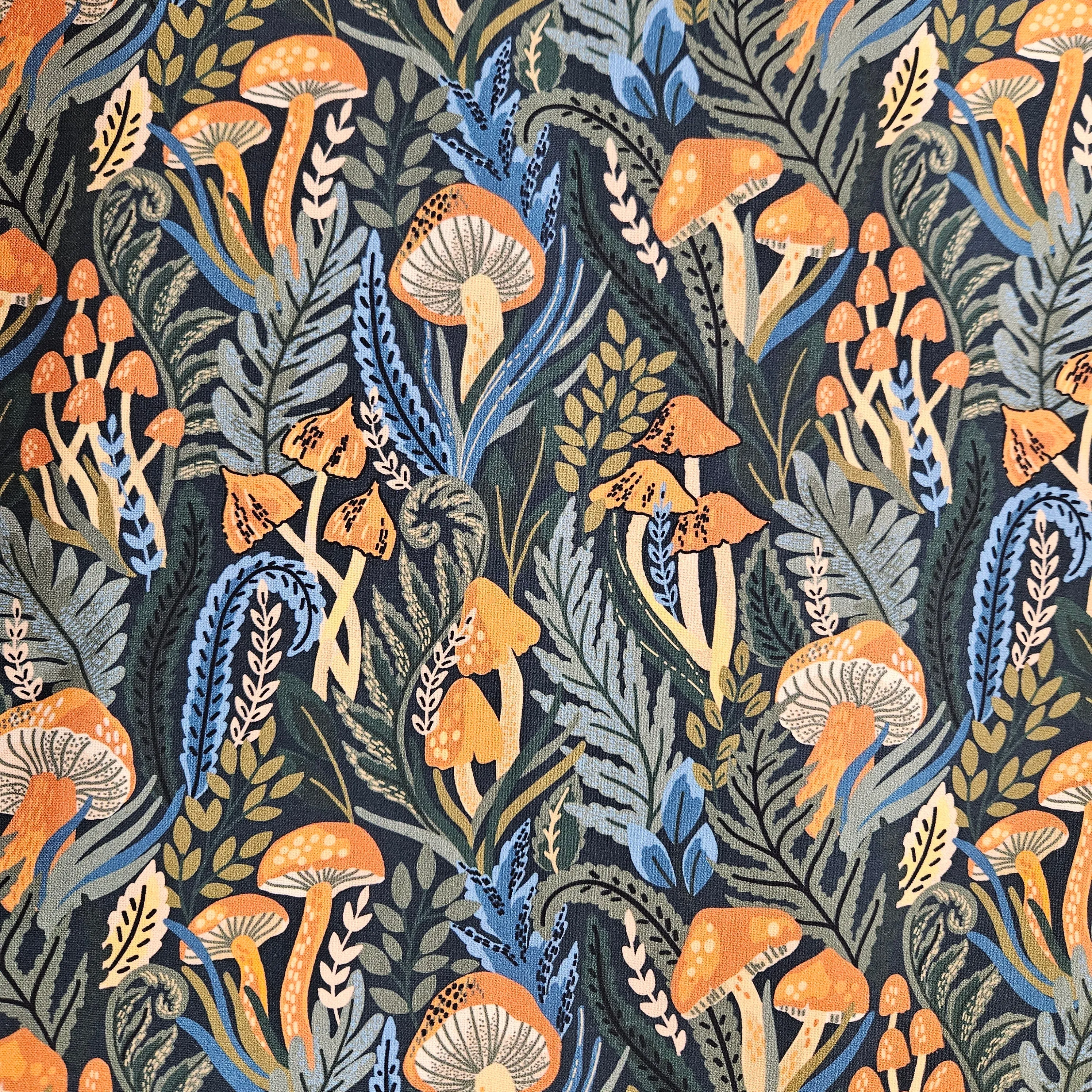 Cotton Baltic Woodland Mushroom Print