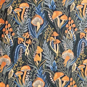 Cotton Baltic Woodland Mushroom Print