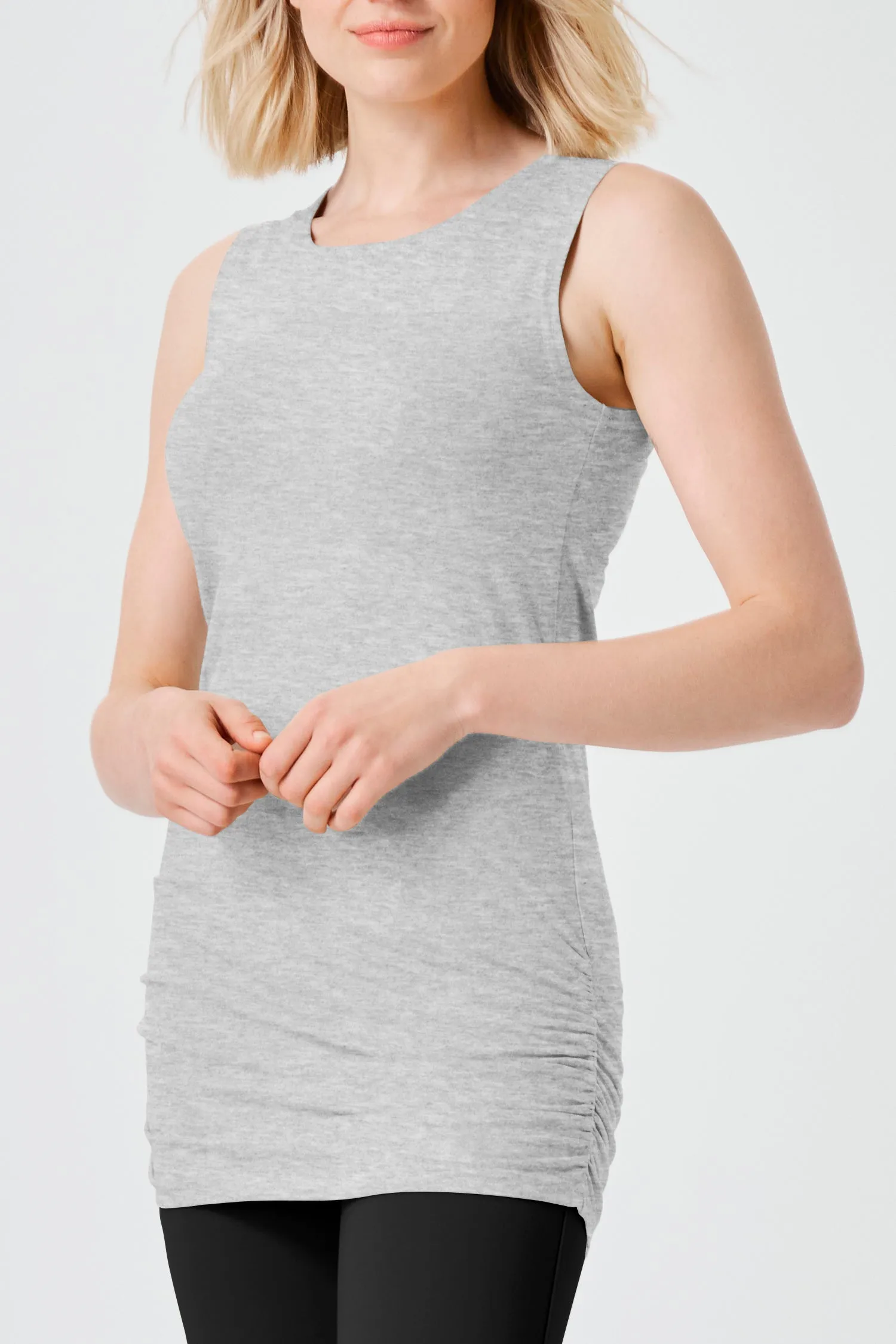 Cotton Lycra Ruche Tank