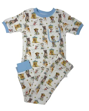 Cowboy Pups Organic Cotton 2pc Pajamas