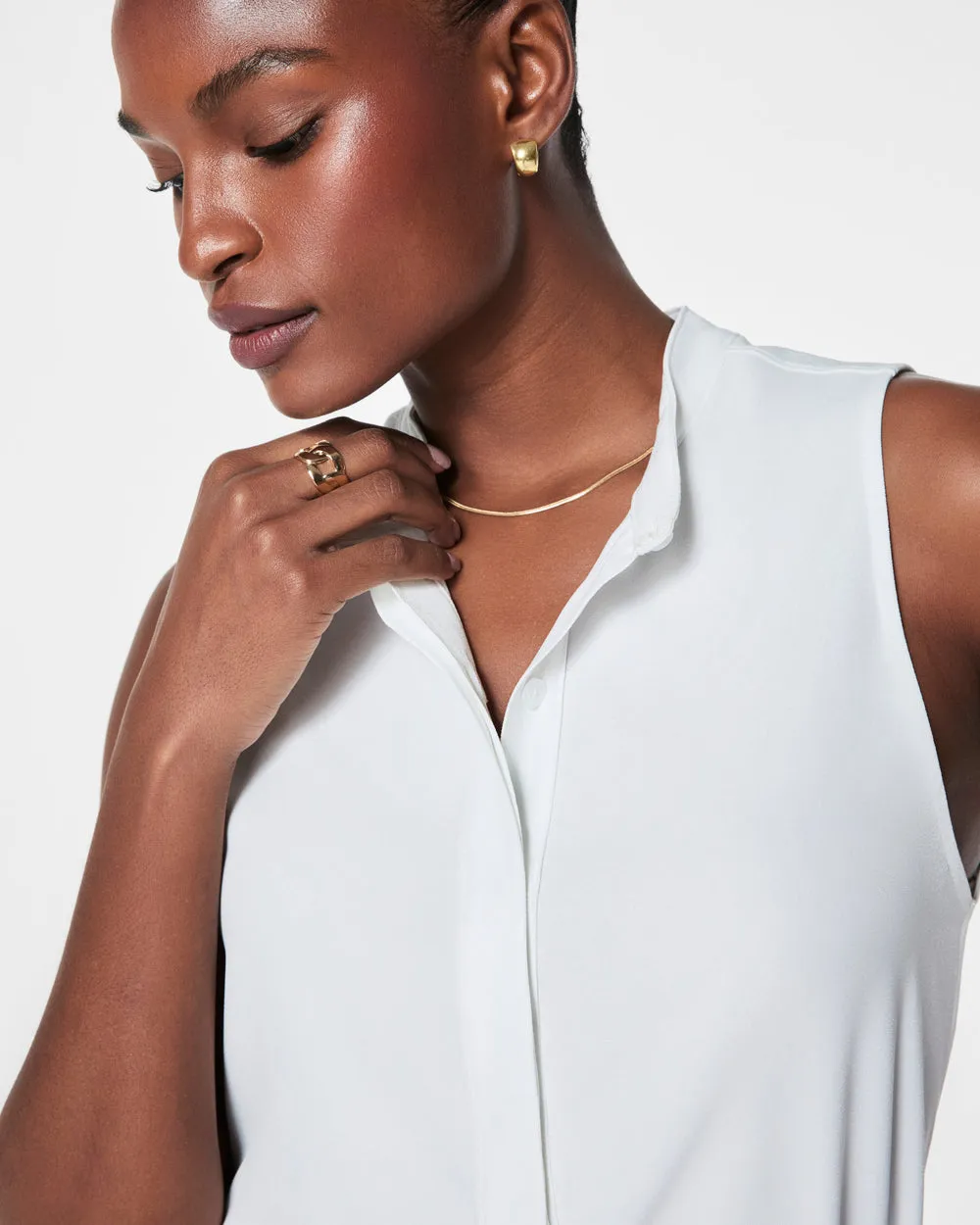 CREPE POPOVER BLOUSE