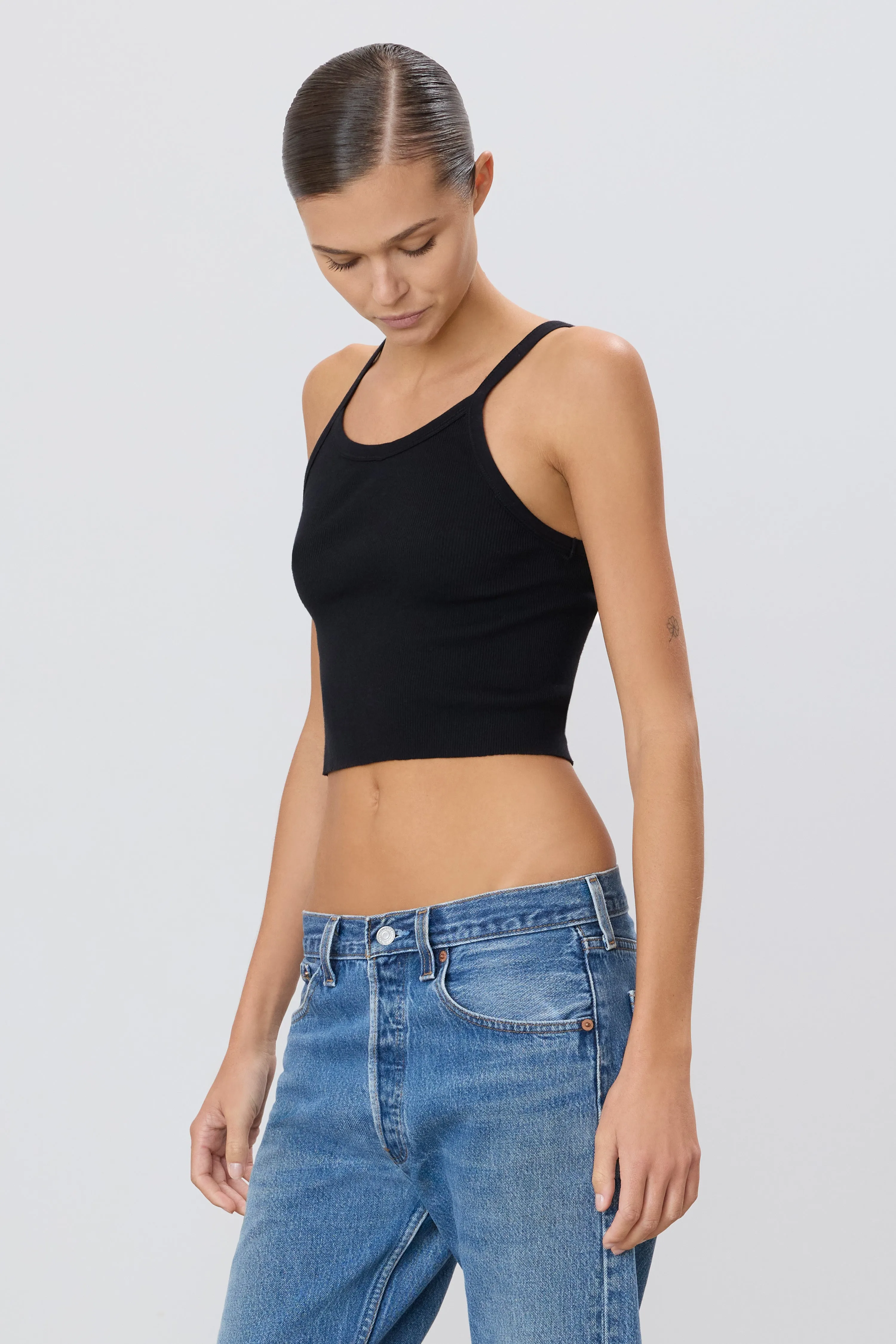 Cropped Rib Tank