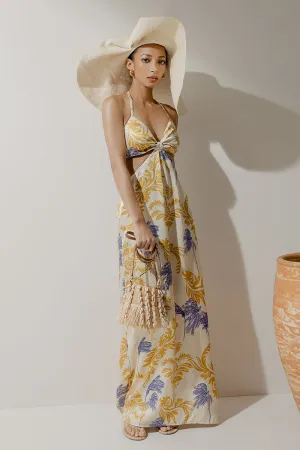 Cut Out Halter Maxi Dress