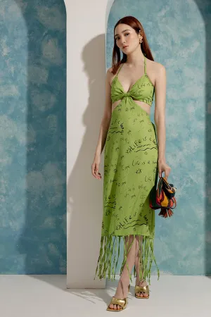 Cut Out Halter Maxi Dress