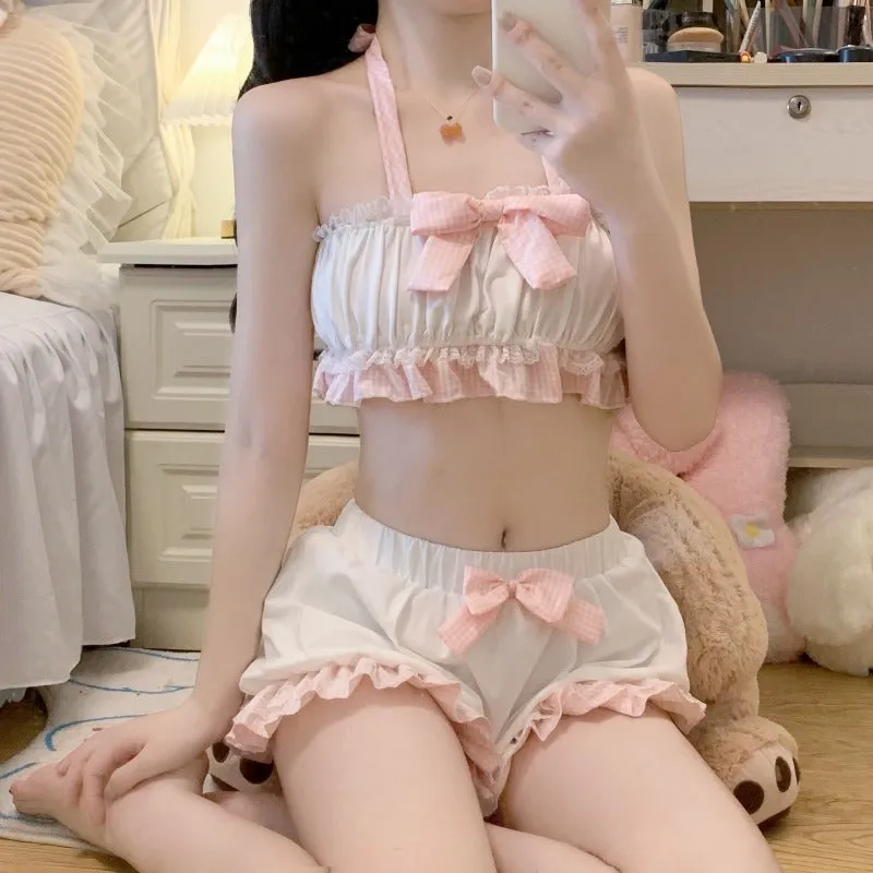 CUTE BOW PAJAMA SET UB98286