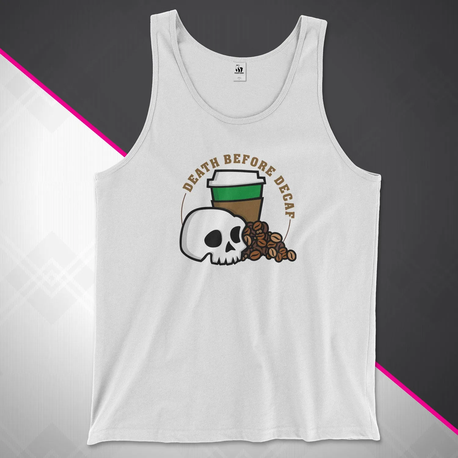 Death Before Decaf Unisex Tank