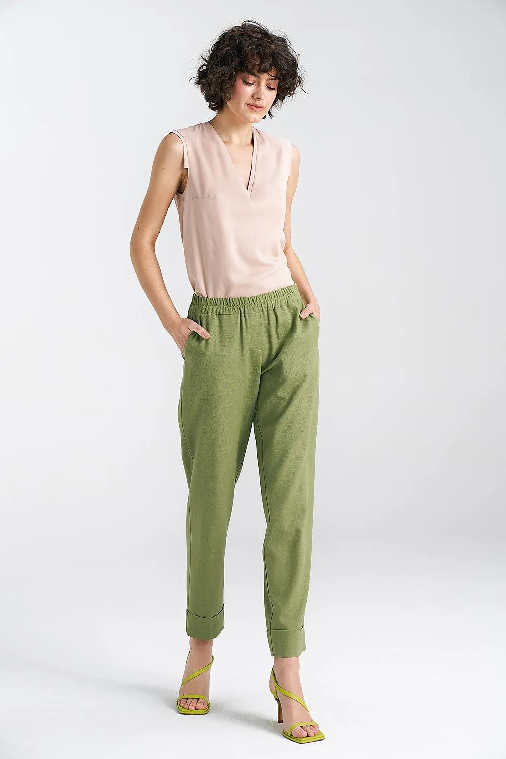 Delicate Pleat V-Neck Blouse