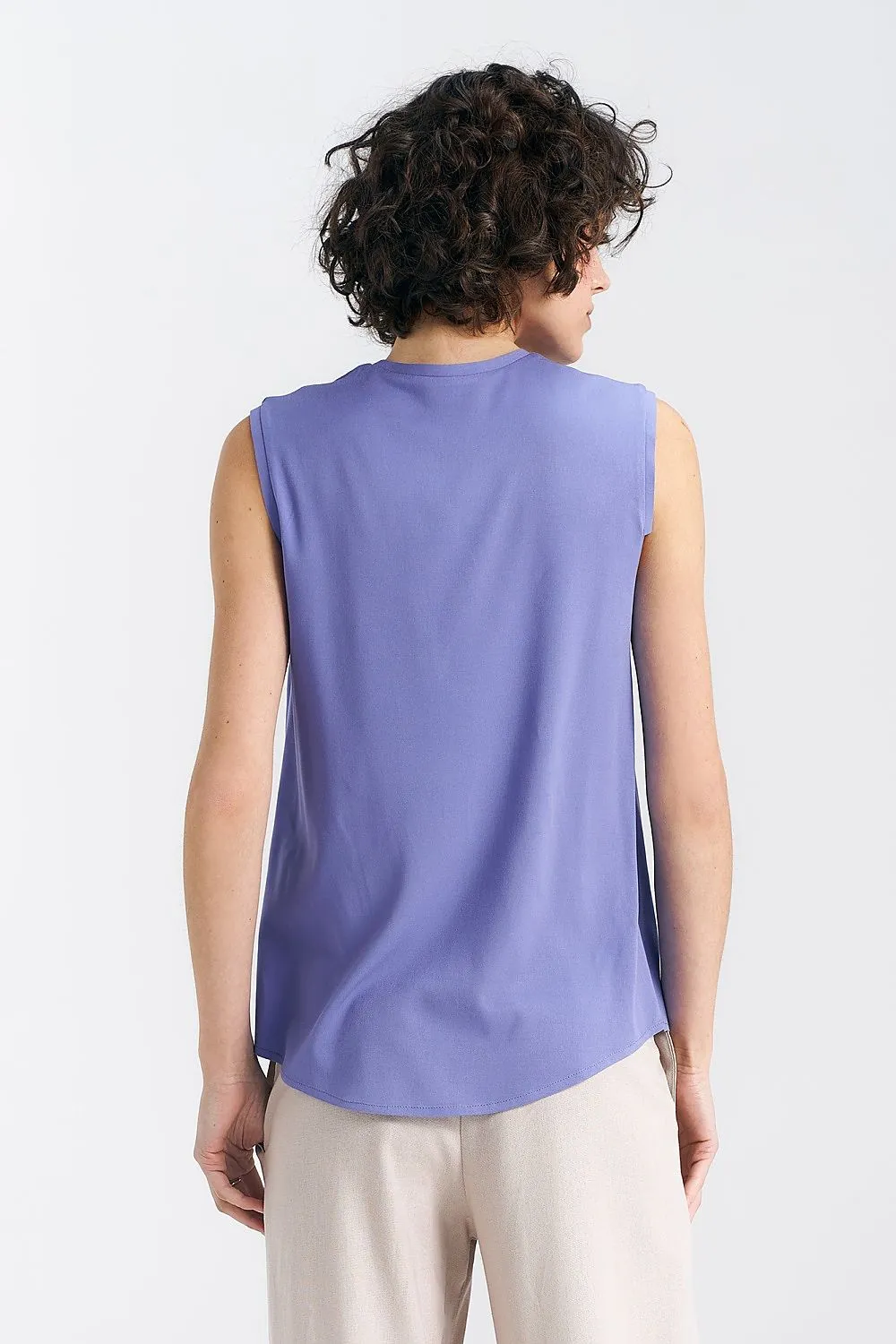 Delicate Pleat V-Neck Blouse