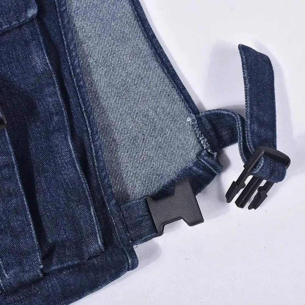 Denim Buckle Vest Top