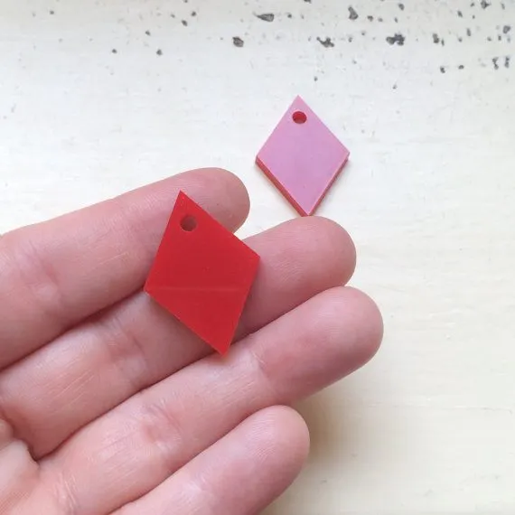 Diamond Charms - 5 Pairs