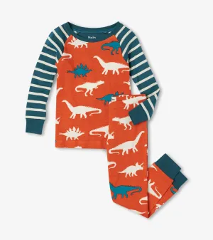 Dino Silhouettes Organic Cotton Pajama Set