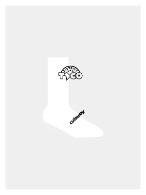District Taco 7" Sock - WHITE