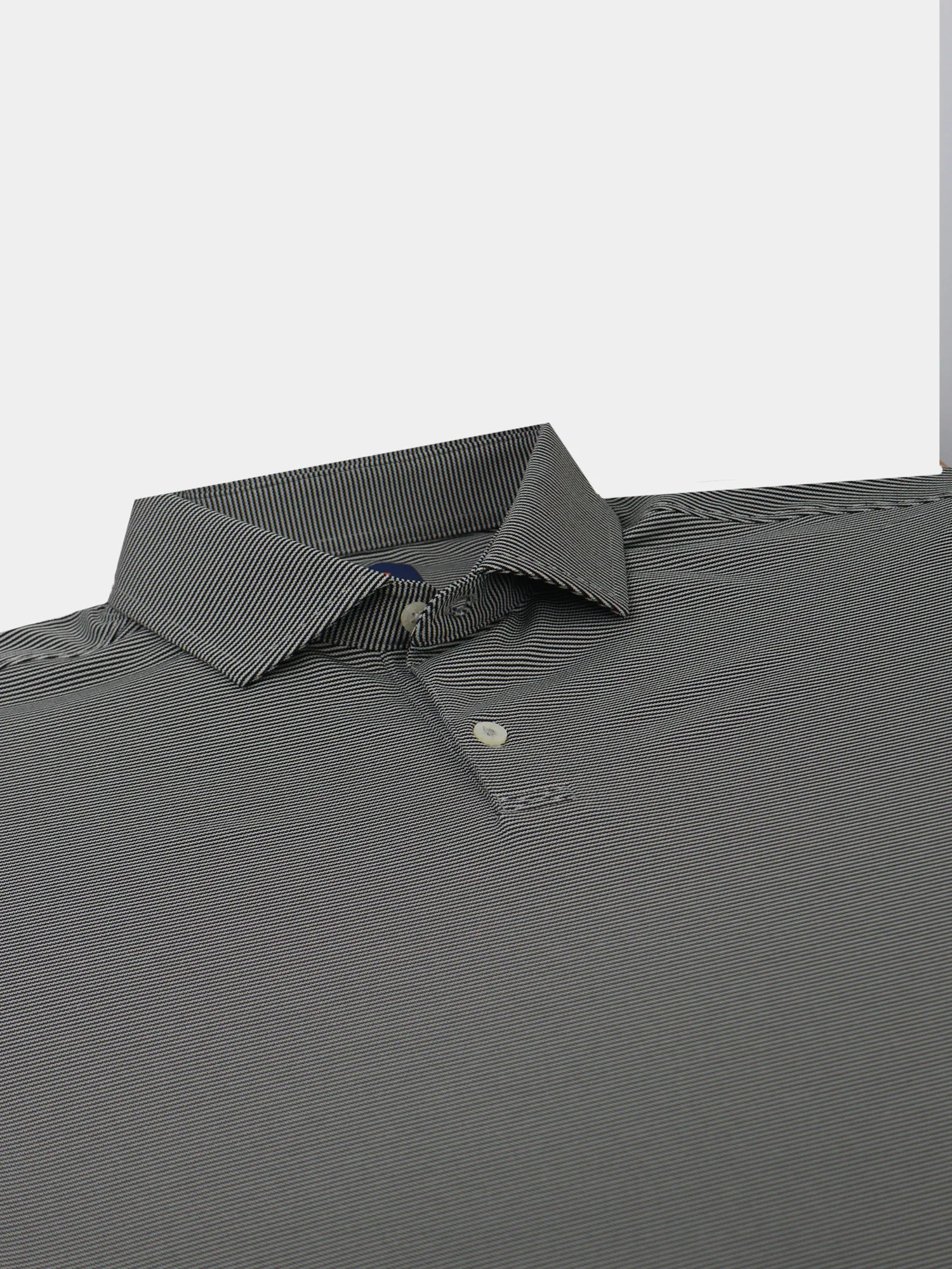 Donald Ross Mens Hugh Pique Sport Fit Polo - QUARRY/BLACK