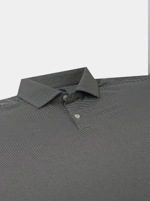 Donald Ross Mens Hugh Pique Sport Fit Polo - QUARRY/BLACK