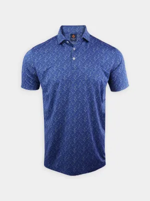 Donald Ross Mens Sport Fit Boone Arrow Print Polo - LAPIS SHADOW