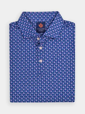 Donald Ross Mens Sport Fit ROLAND Polo - NAVY MULTI