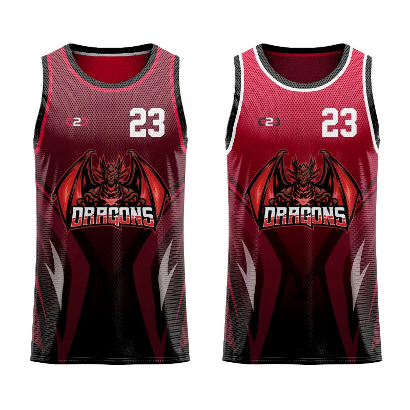 Dragons Core Reversible Basketball Singlet Design Your Own Custom