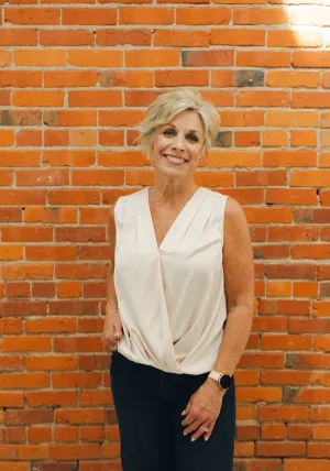 Draped Sleeveless Blouses - Shell