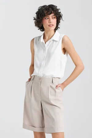 Elegant Sleeveless Classic Shirt