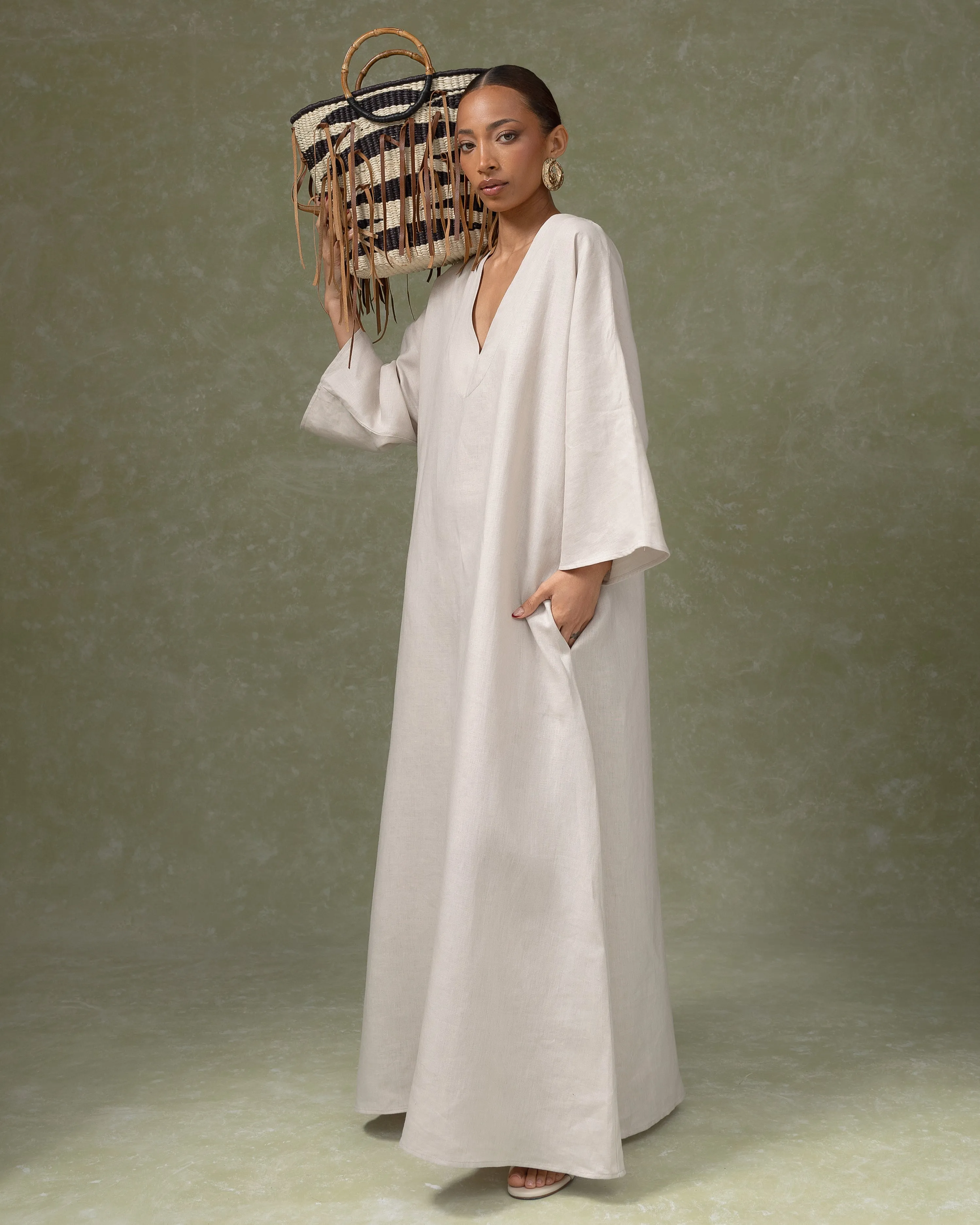 Embroidered Maxi Kaftan