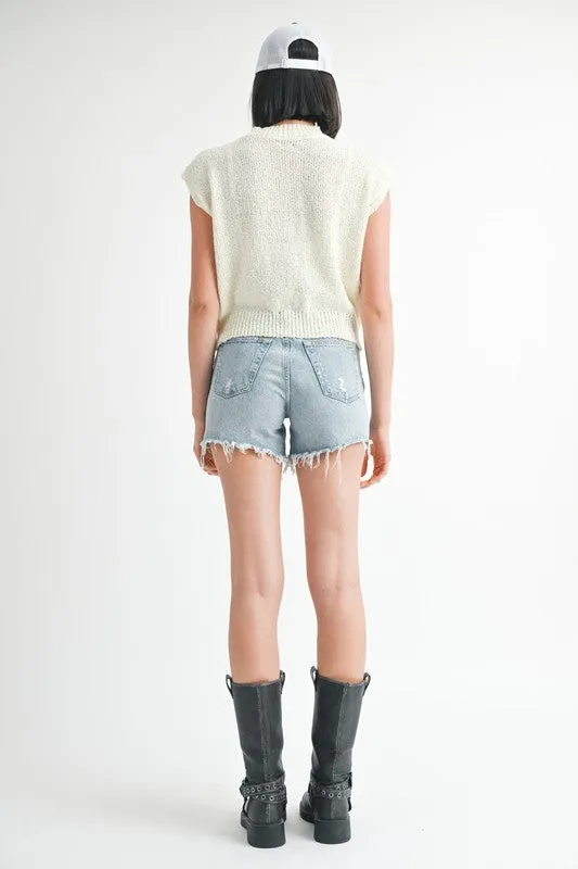 Emory Park SLEEVELESS SWEATER TOP
