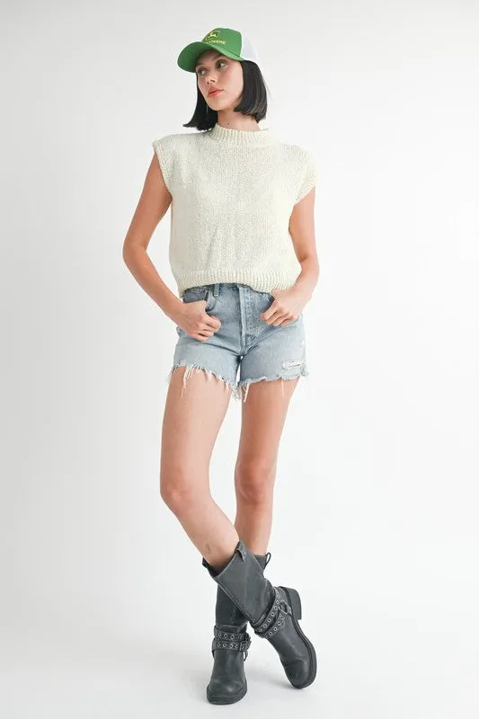 Emory Park SLEEVELESS SWEATER TOP