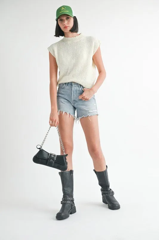 Emory Park SLEEVELESS SWEATER TOP
