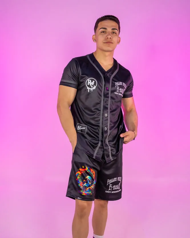 Fallen Into A K-hole Trippy Skull Men's Shorts