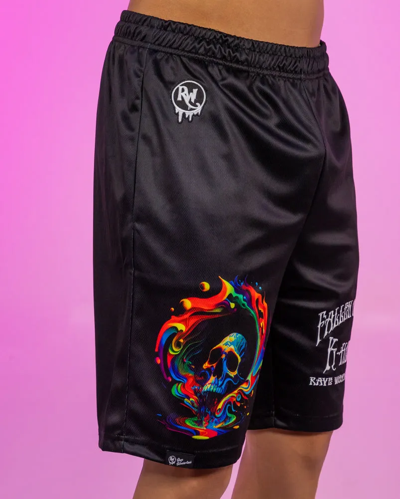 Fallen Into A K-hole Trippy Skull Men's Shorts