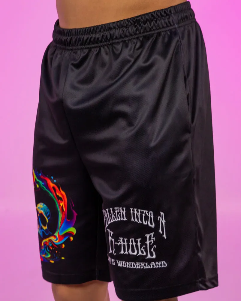 Fallen Into A K-hole Trippy Skull Men's Shorts