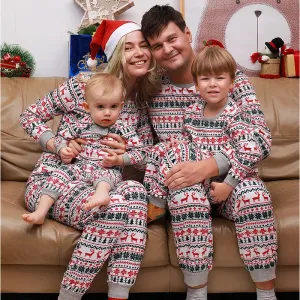 Family Matching Christmas Gray Pajamas Set