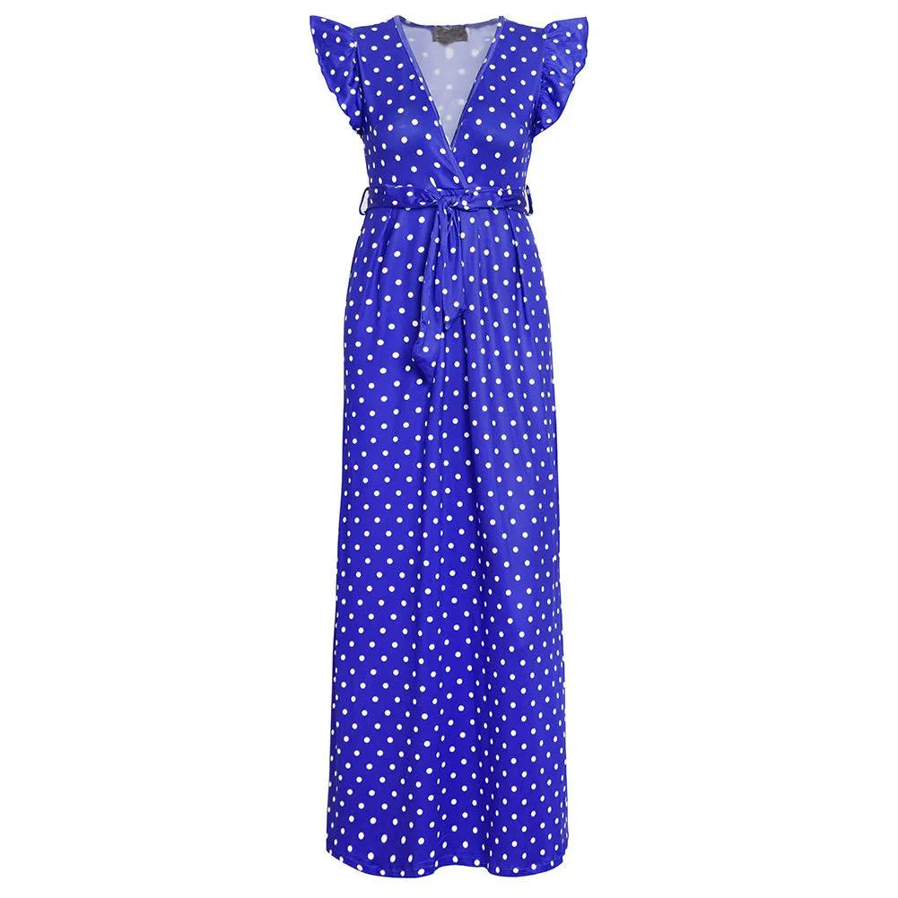 Fashion Summer Dot Print Long Dresses