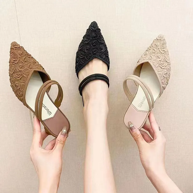 Fashionable Waterproof Heel Sandals