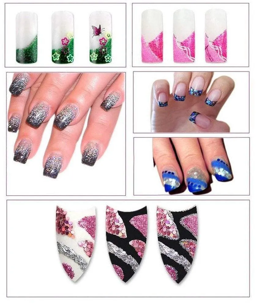 Fine glitter, 45 assorted color arts and craft glitter, eyeshadow makeup nail art pigment glitter, art manicure, make-up