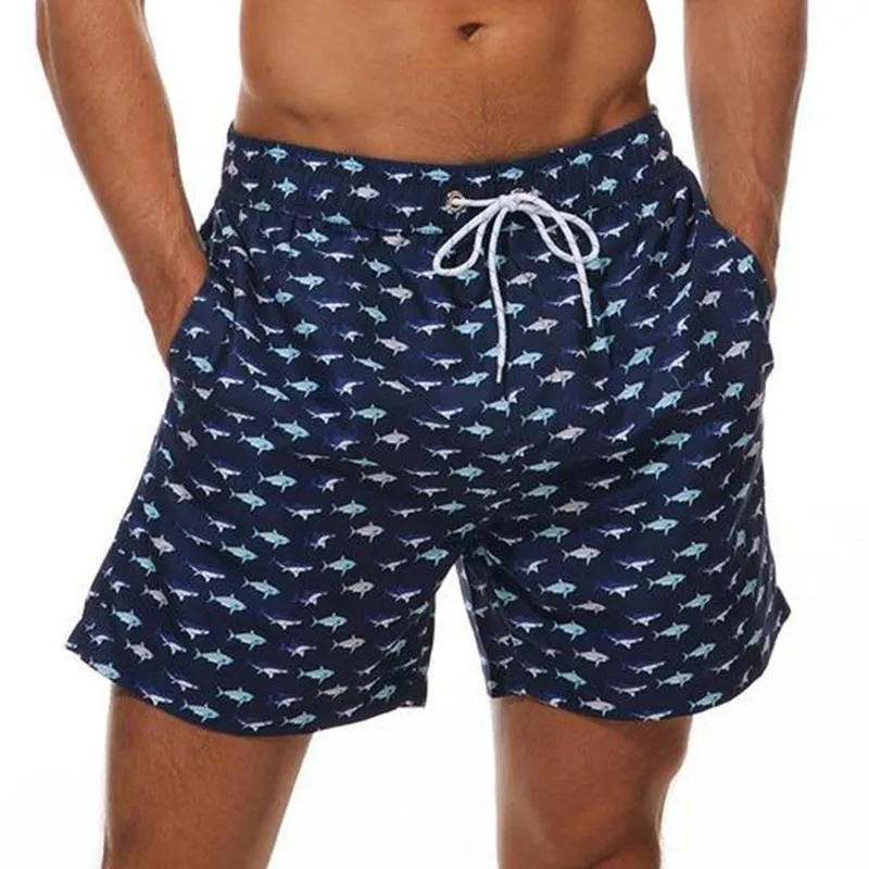 Fish Print Swim Shorts