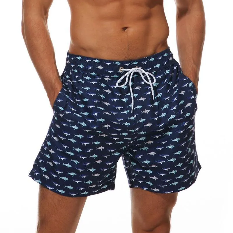 Fish Print Swim Shorts