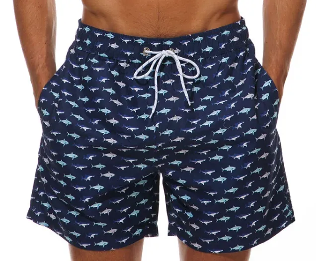 Fish Print Swim Shorts