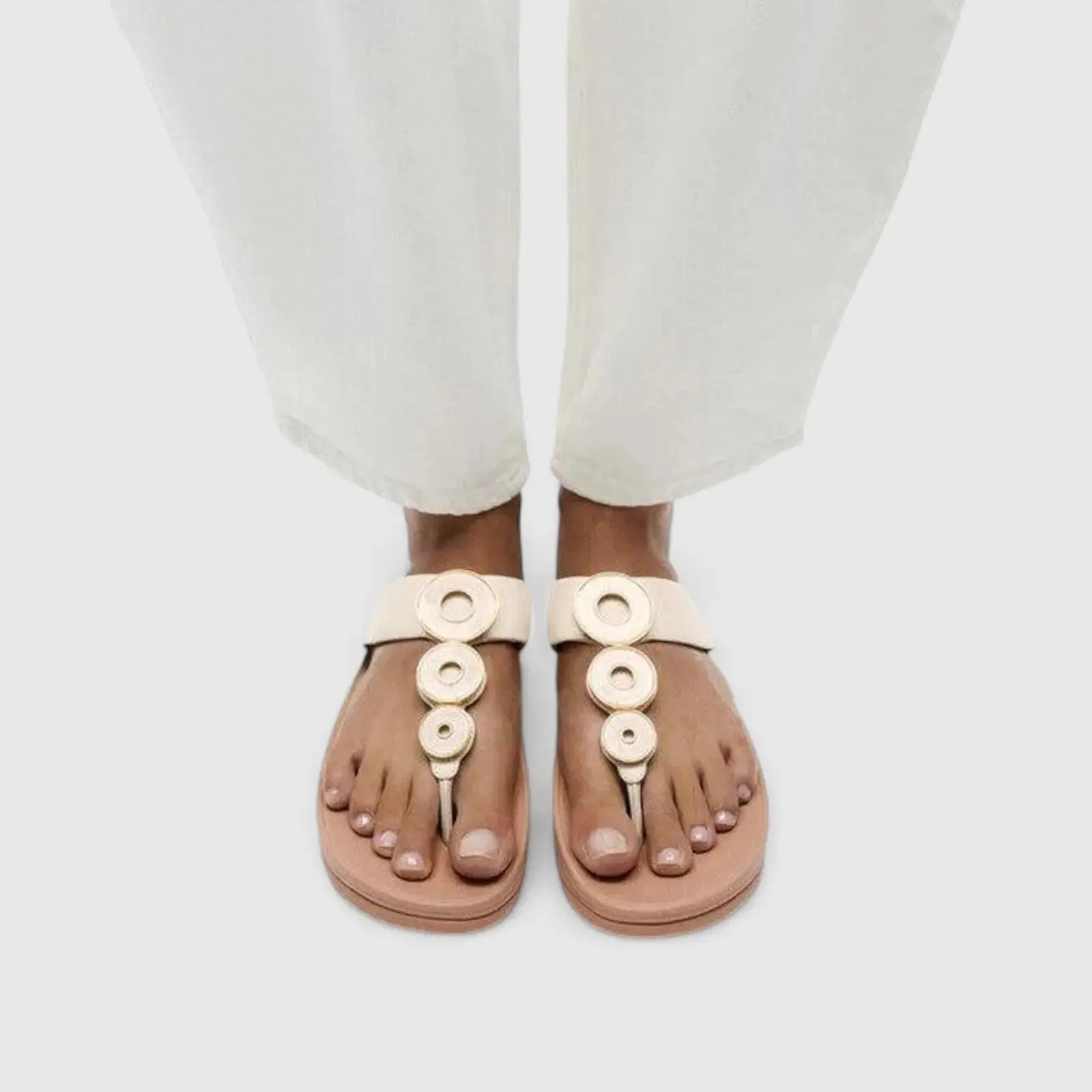 Fit Flops Fino Resin Hoop Beige  IB8-A99
