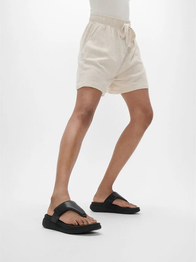 FitFlop F-Mode Go Adjustable Flatform Sandals - All Black