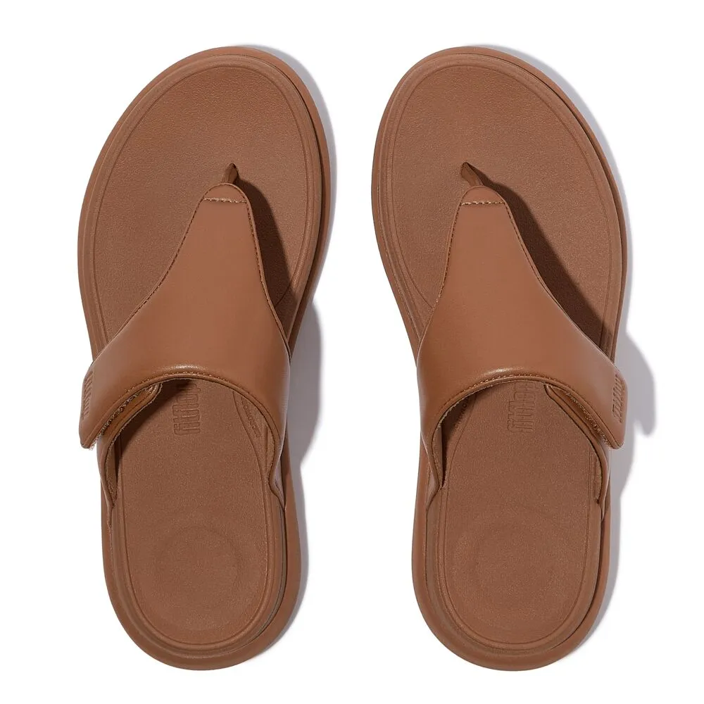 FitFlop F-Mode Go Adjustable Flatform Sandals - Deep Tan