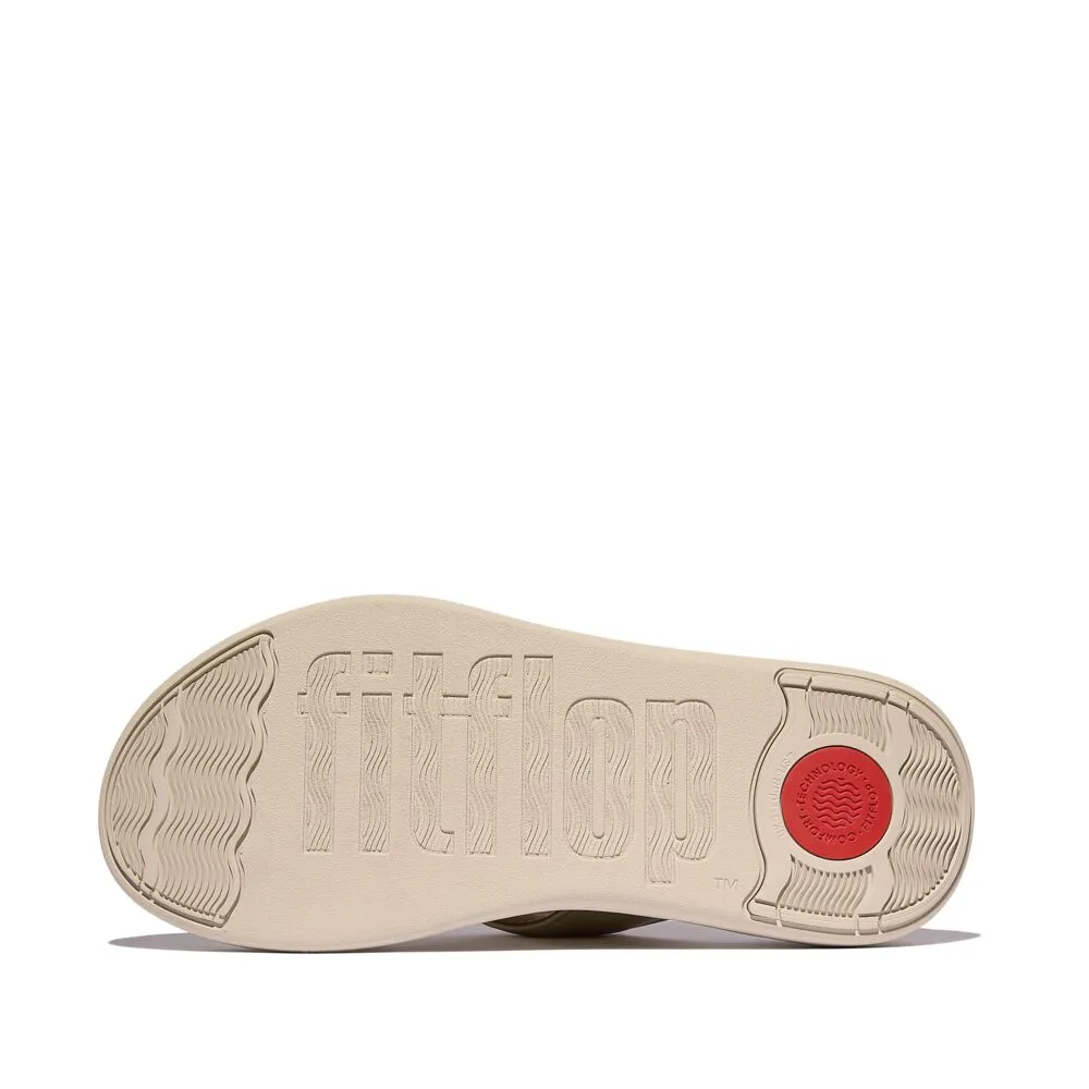 FitFlop F-Mode Go Adjustable Flatform Sandals - Platino