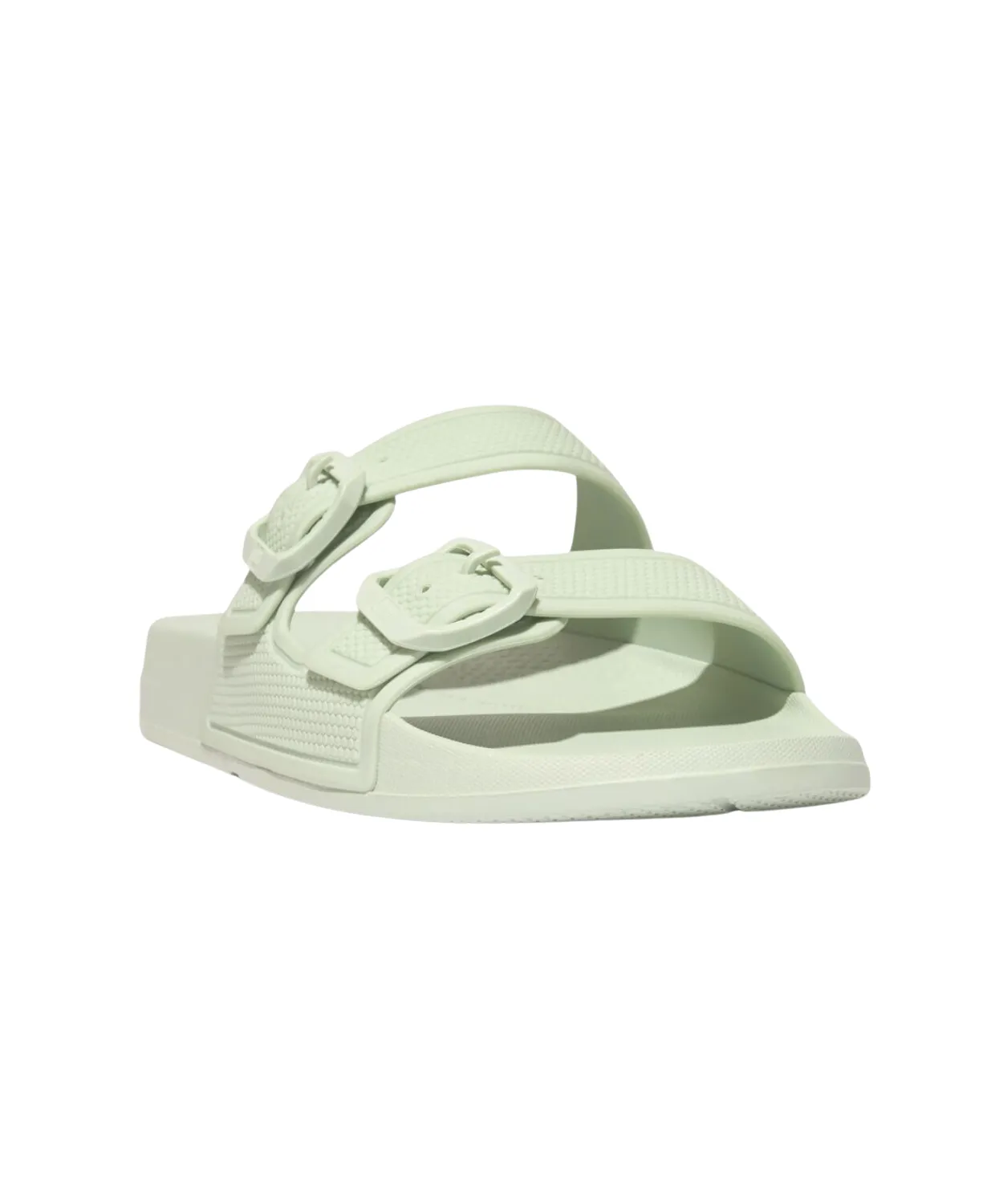 FitFlop iQushion Two Bar Buckle Slides Sagebrush