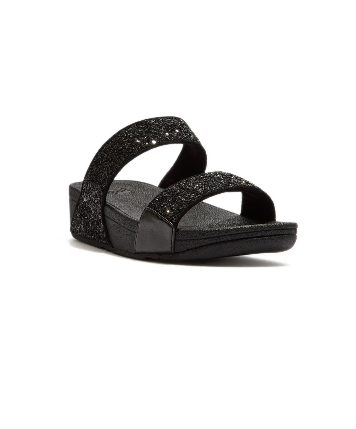 FitFlop Lulu Glitter Slides Black