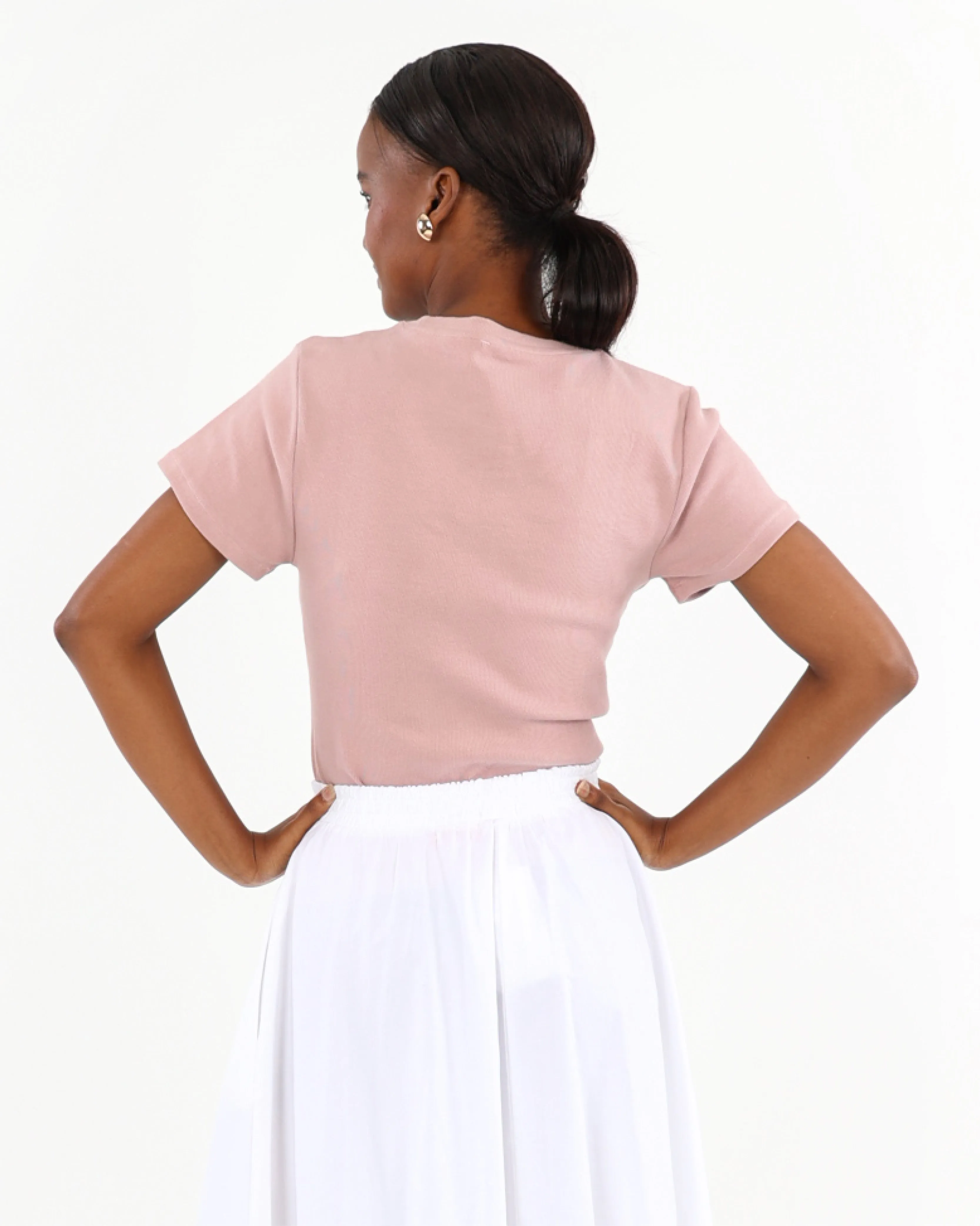 Flared Cotton Maxi Skirt