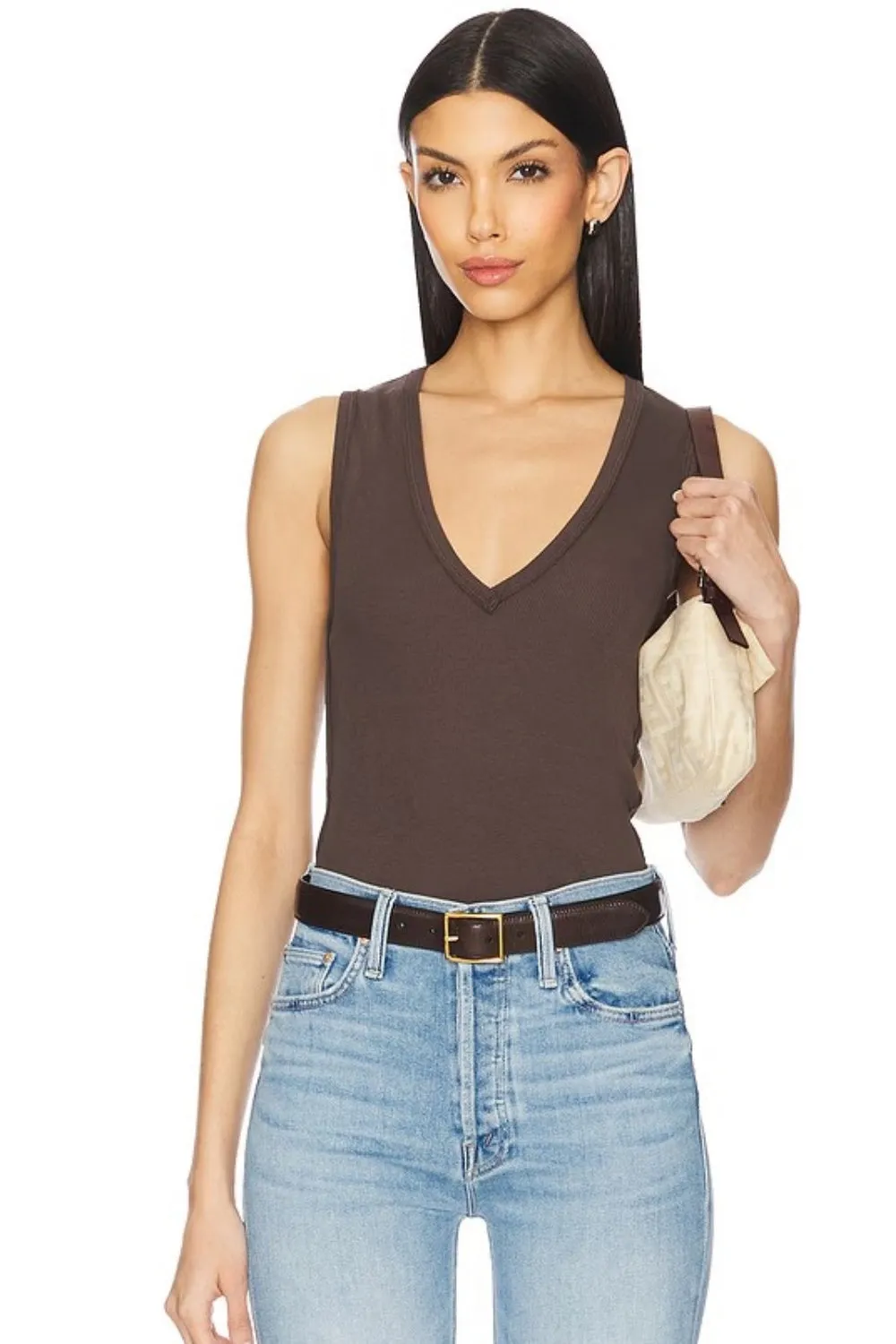 FREE PEOPLE NERIA TANK DOUBLE ESPRESSO